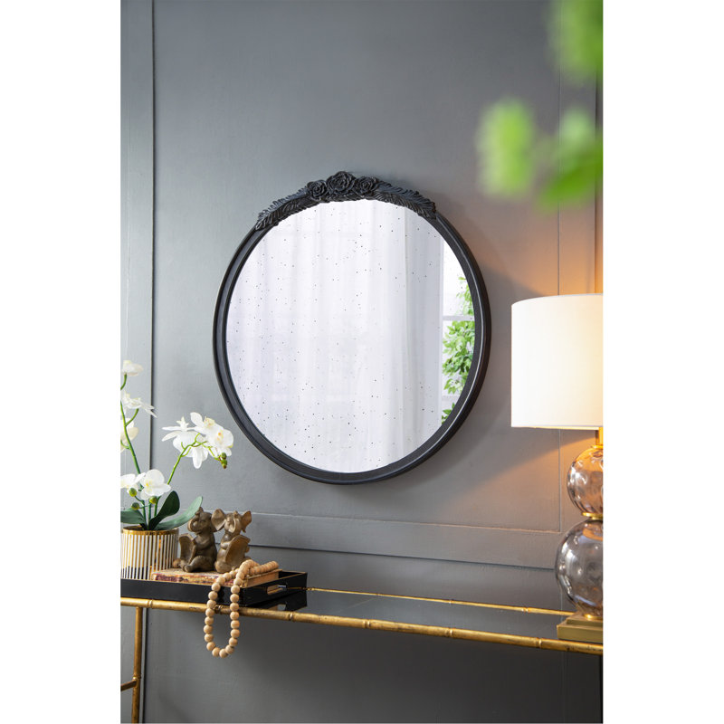 Miroir décoratif Langosta Bingley, Noir, H 30,1 po x l 29,1 po en double