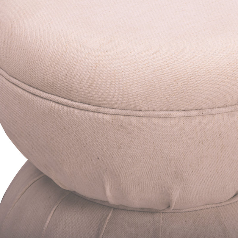 Tomlin Light Pink Performance Chenille Game Ottoman, Pink
