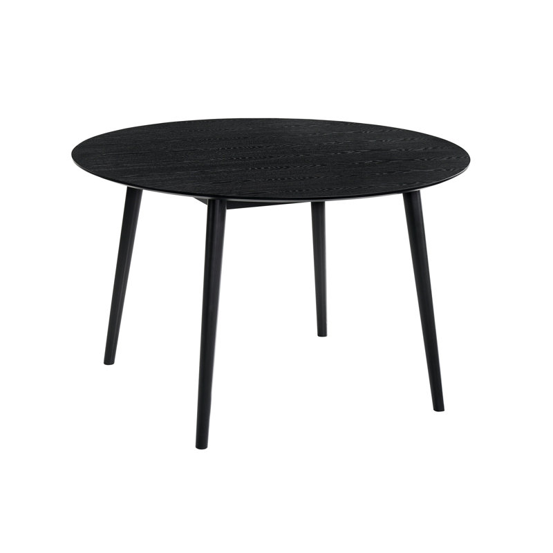Table de salle à manger Anthonella, Noir, noir, noir, noir, L 48 po x L 48 po