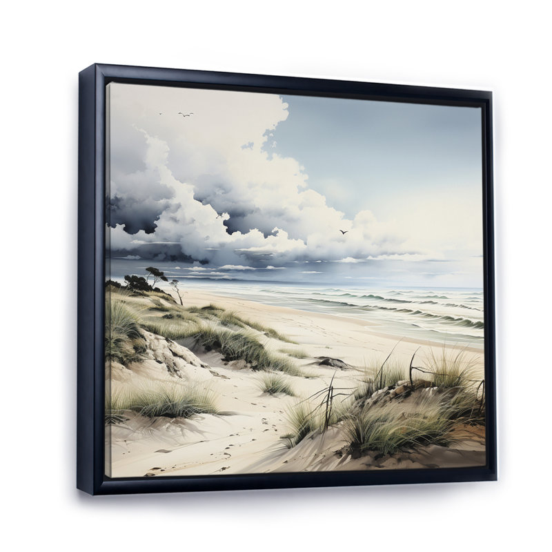 Photo de plage Dune Dreams III, Cadre flottant noir, H 36 po x l 36 po x P 1,5 po