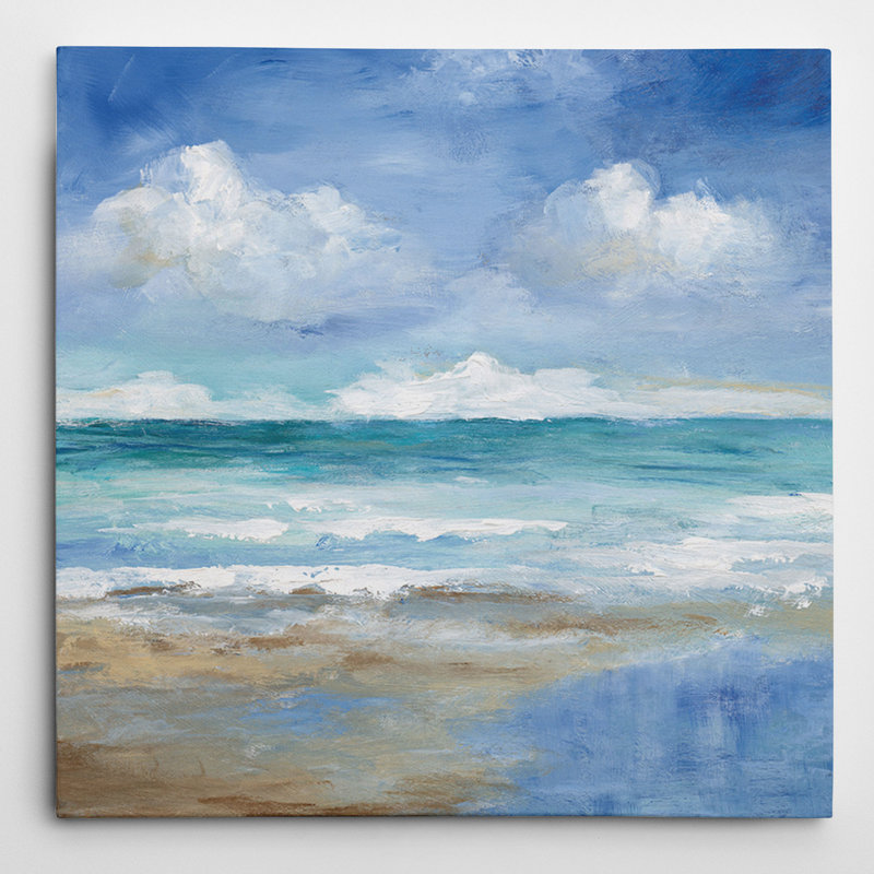 Washy Coast II - Imprimé, H 24 po x l 24 po x P 1,5 po, Toile tendue
