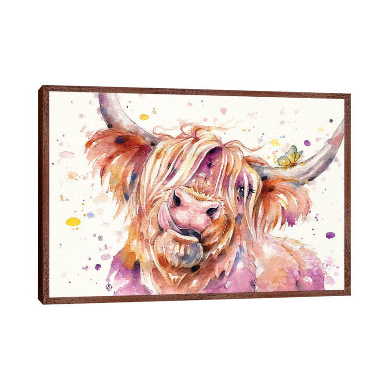 Bad Hair Don't Care (Scottish Highland Cow) by Sillier Than Sally - Print on Canvas, 66.04 cm H x 45.72 cm W