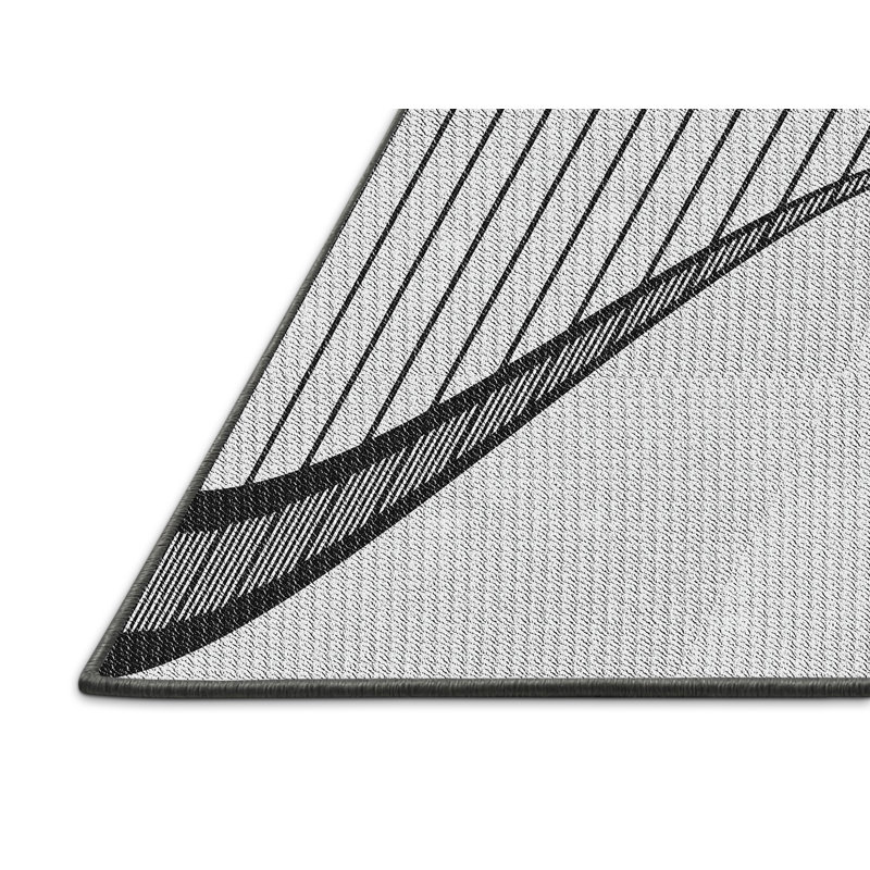 Tapis gris Hahira, Rectangle 5 pi x 7 pi