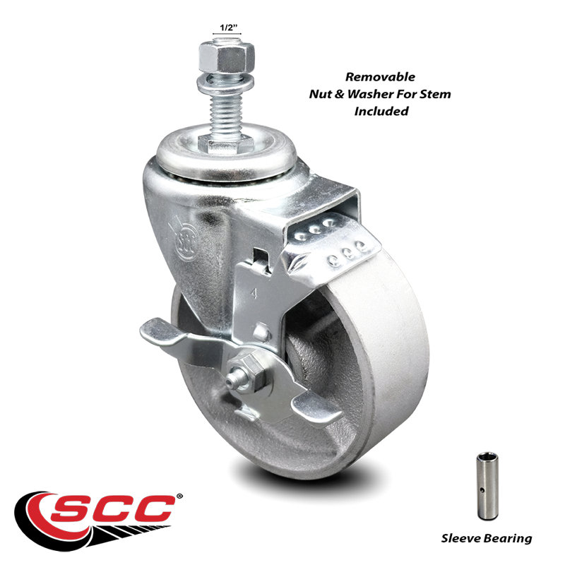 Roulettes de service de remplacement pour roulettes Colson 2.04254,12 MTG11 BRK1