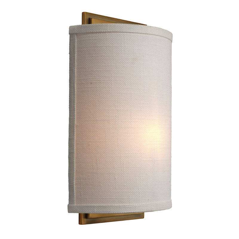 Riley Raffia 1-Light Wall Sconce, White