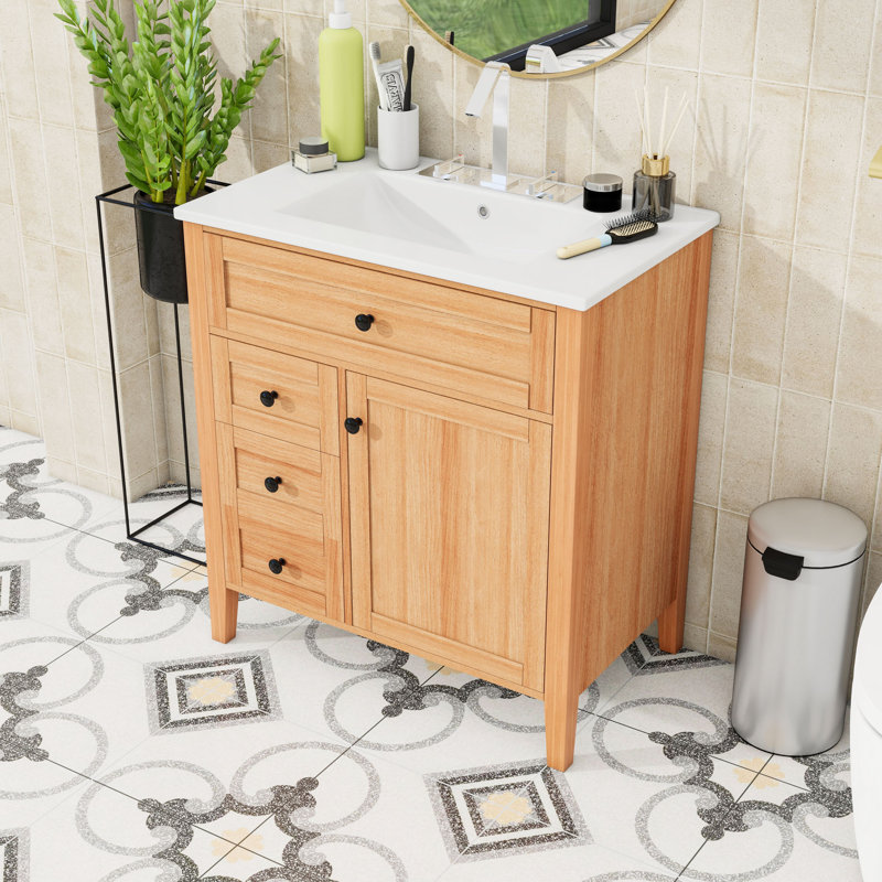 Meuble-lavabo 30 po avec lavabo, tablette et tiroirs