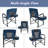 Heiss Multi Function Folding Chair with Side Table Cup Holder and Storage Box