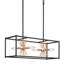 Lustre noir industriel moderne 8 lumières