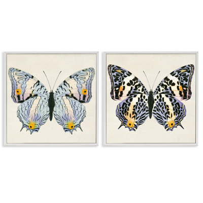  «Butterflies with Yellow», ensemble de 2 estampes numériques par Susan Arnot