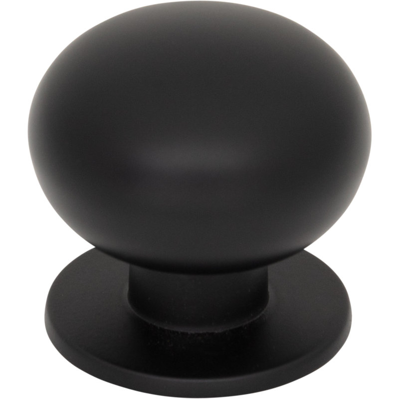 Lambert 1 1/4" Diameter Round Knob, Matte Black