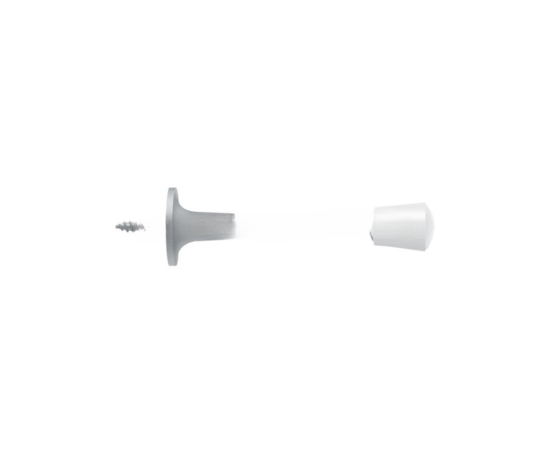 Tour de porte de plinthe Deltana ZBDS30U26D, zinc moulé sous pression, chrome brossé, H 115 po x l 16 po x P 16 po