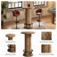 Table bistro Farmhouse en bois brun avec repose-pieds pour appartement et salon