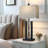 25" Geometric USB Table Lamp Set with Rectangular Shades & Bulbs Included-622052211
