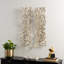 Ensemble de 2 décorations murales dorées en aluminium et corail, l 11 po x H 33 po-1138943357