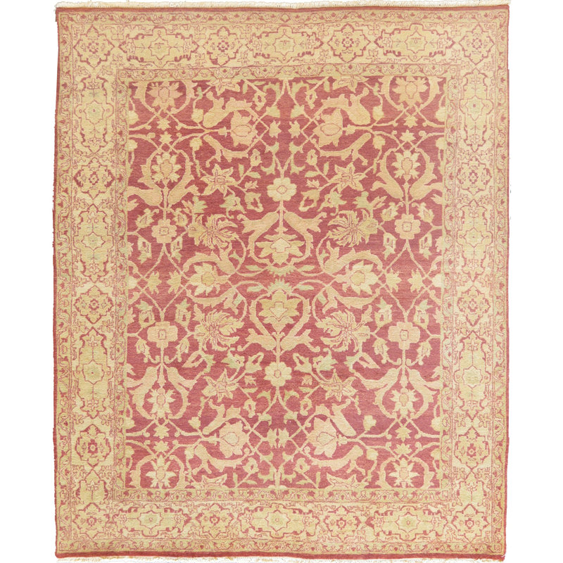Agra Wool Oriental Area Rug in Terracotta