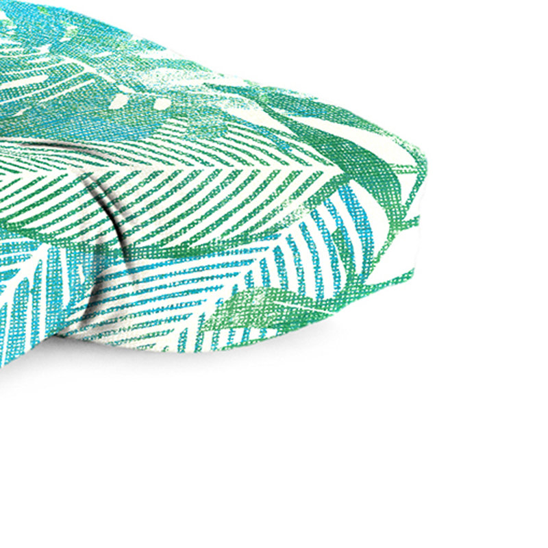 Sunbrella 44" x 18" Contoured Outdoor Wicker Bench Cushion, Alonzo Fresco Geometric