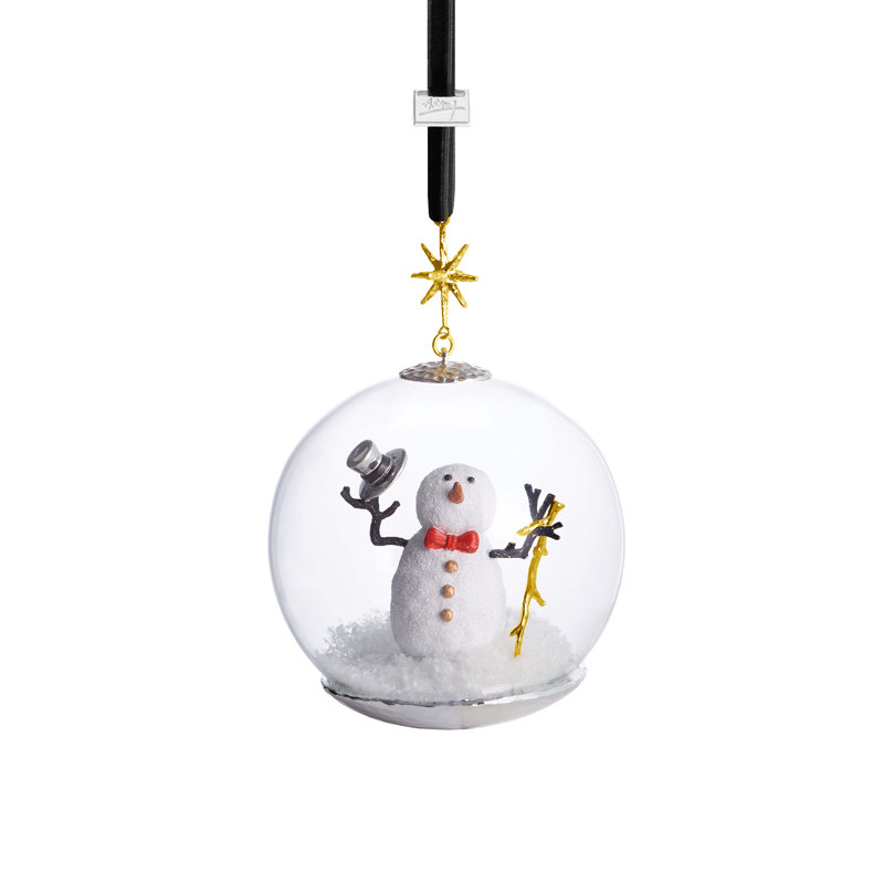 Snowman 6'' Handmade Christmas Ball Ornament