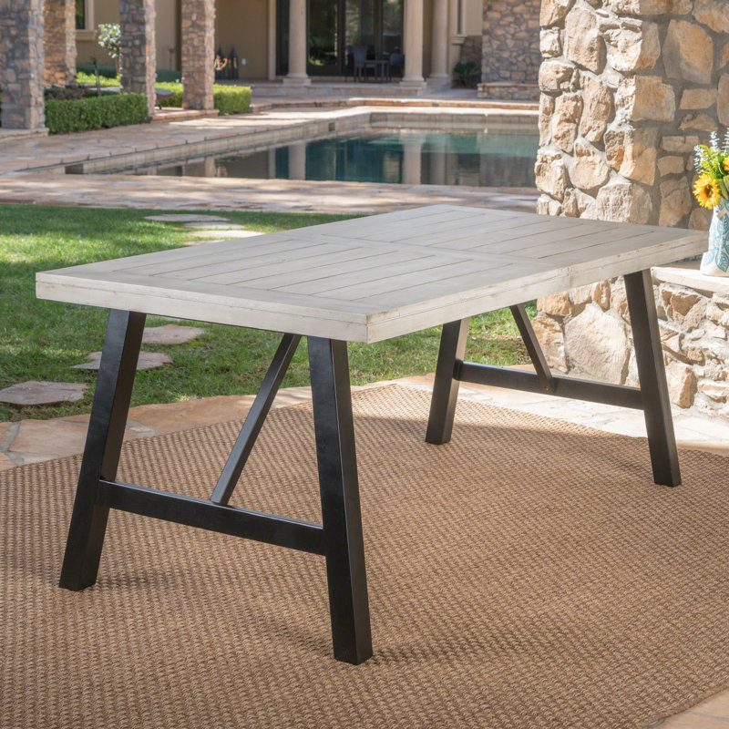 Table de salle à manger - Table en bois massif avec design à lattes. , Multicolore disponible, facile à installer, poids de 300 lb. P 72,15 po x l 35,5 po. H 28,9 po. Sélections, assemblage, profondeur, largeur,