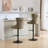 Aged And Retro PU Swivel Barstools Adjusatble Seat Height From 26-33 Inch, Modern Bar Stools With Backs Comfortable Tufted For Home Pub And Kitchen Island (Set Of 2)-403307030