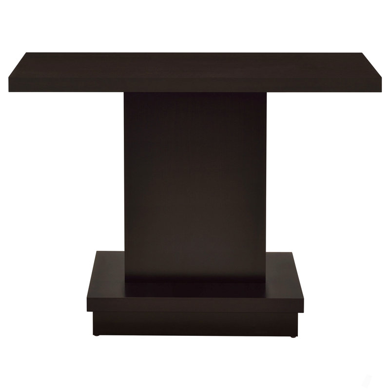 Cappuccino Engineered Wood Pedestal Console Table