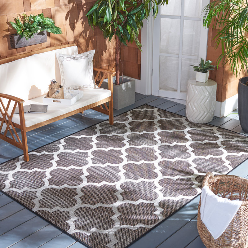 Phyllida Havana 329 Area Indoor/Outdoor Area Rug In Light Brown / Ivory, Rectangle 8' x 10'