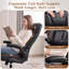 Fauteuil de bureau ergonomique en cuir avec accoudoirs rabattables-2070141065