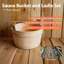 Ensemble de seau et louche pour sauna, fabriqué à la main en bois de pin