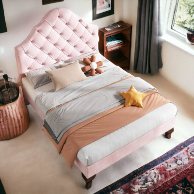 Nataly Upholstered Single (3') Velvet Bed