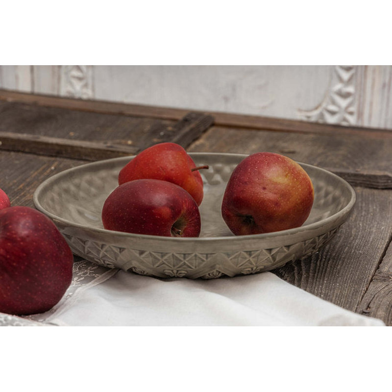 Coppermill Kitchen Vintage Inspired Ceramic Ceramic Platter, Gray