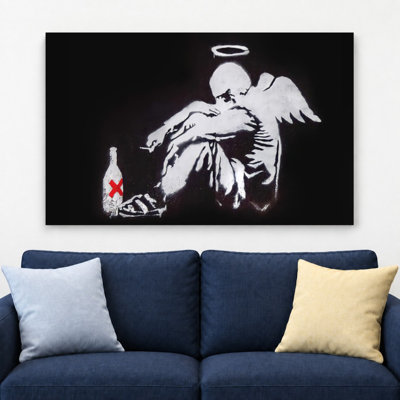 Banksy Fallen Angel Street Art Canvas Print
