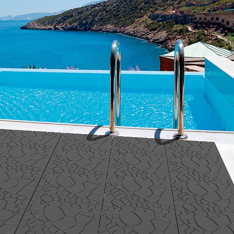 Carreaux de patio en pierre 12 po, Gris