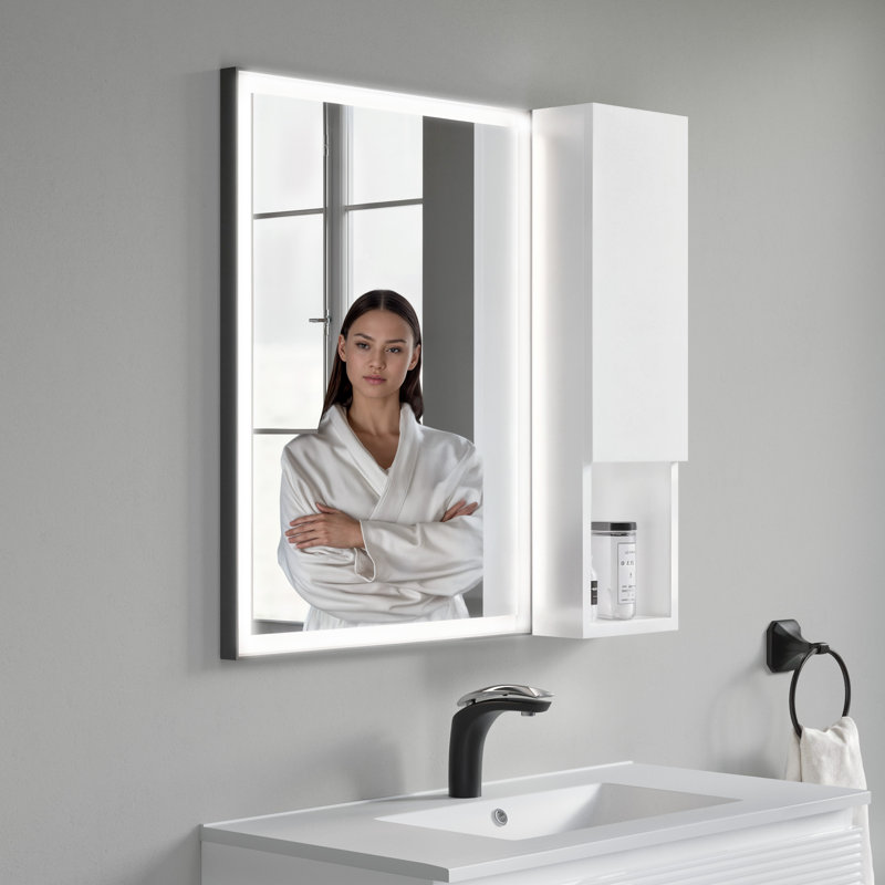 Elaris 9" Wall-Mounted Bathroom Cabinet, Gloss White