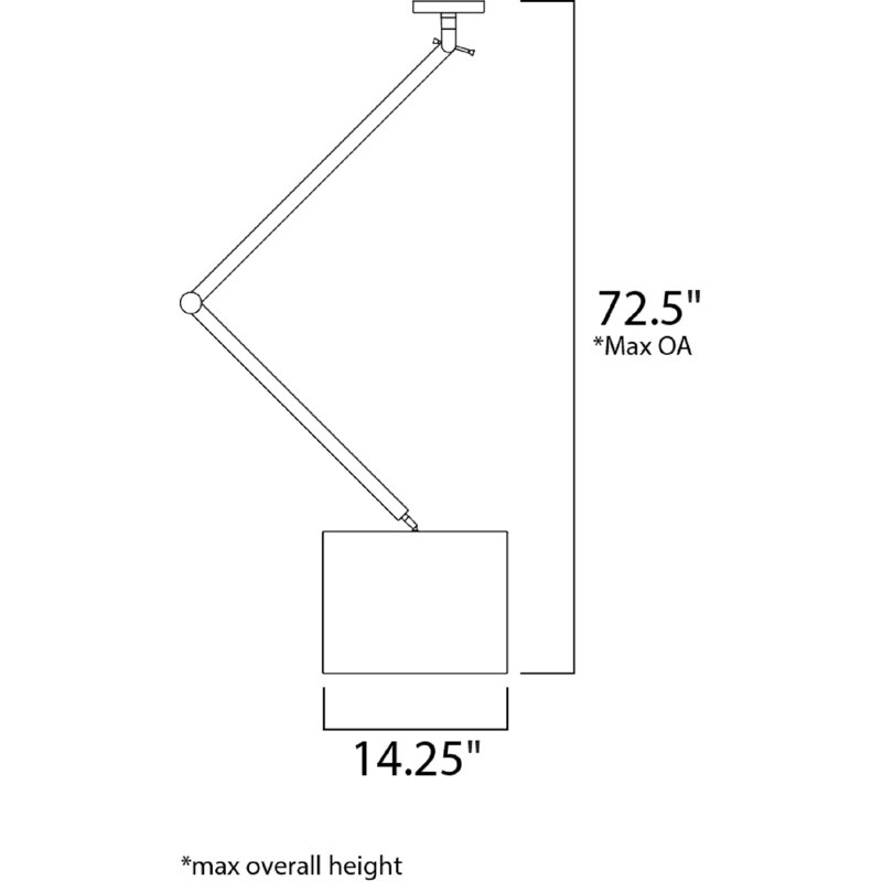 Wona 1 - Light Single Pendant, 35.5" H x 14.25" W x 36" D