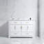 Ensemble de meuble-lavabo 48 po avec lavabo en céramique, armoire de rangement abondante - 4 portes à fermeture douce et 4 tiroirs-999337044