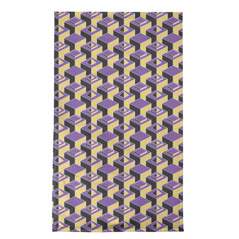 Patricia Geoffrey Tea Towel Kitchen Towel, Purple/Ivory, Cotton Twill