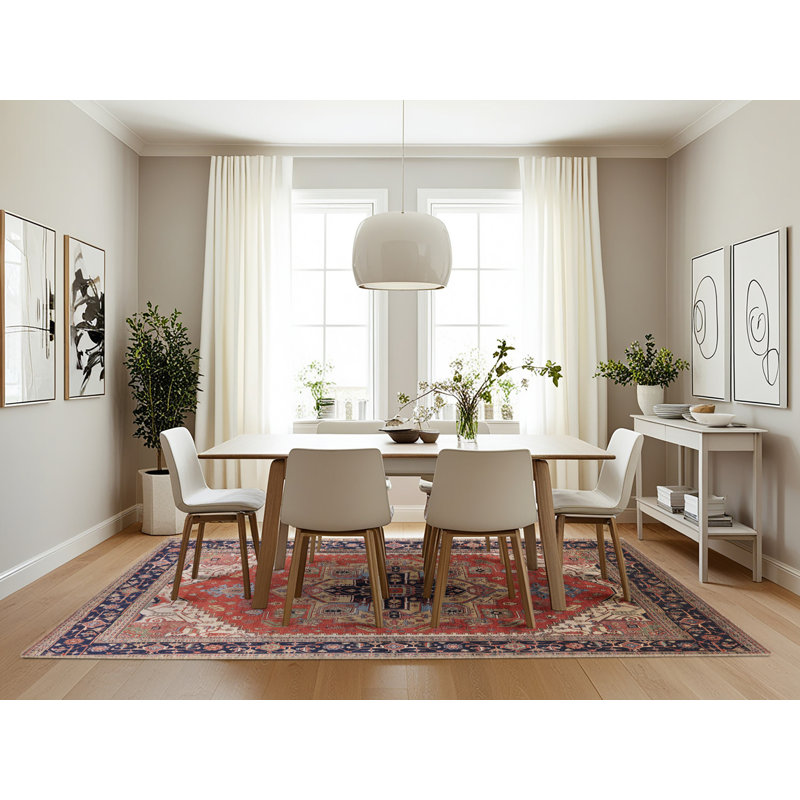 Tapis brun à motif oriental, Rectangle 7 pi x 10 pi