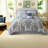 Piece King Bedding Sets, Blue Polyester Jacquard, Modern Bedroom