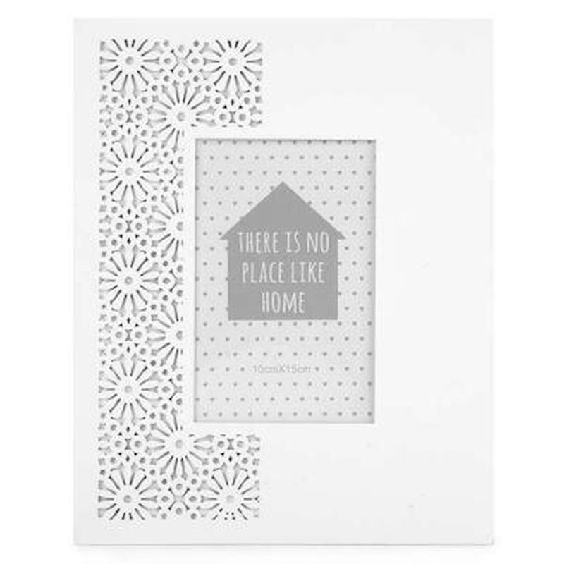 Motif floral blanc pour cadre photo 4 x 6