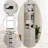 73" Tall Slim Media Storage Cabinet with 3-Tier Shelves, 3 Drawers & 2 Hooks - Antique White Narrow Bookcase for DVD, CD, Game Console Organization in Small Spaces