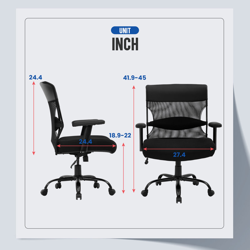  Grand et grand fauteuil de conférence ergonomique en filet