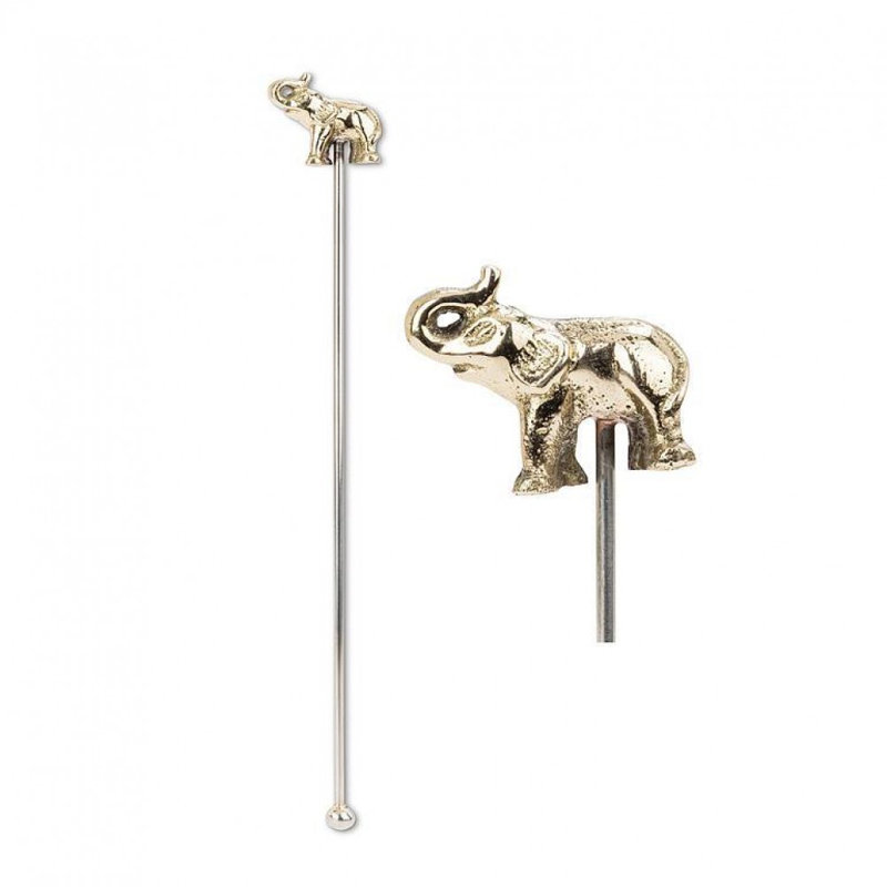 Ensemble de 12 bâtonnets éléphants dorés
