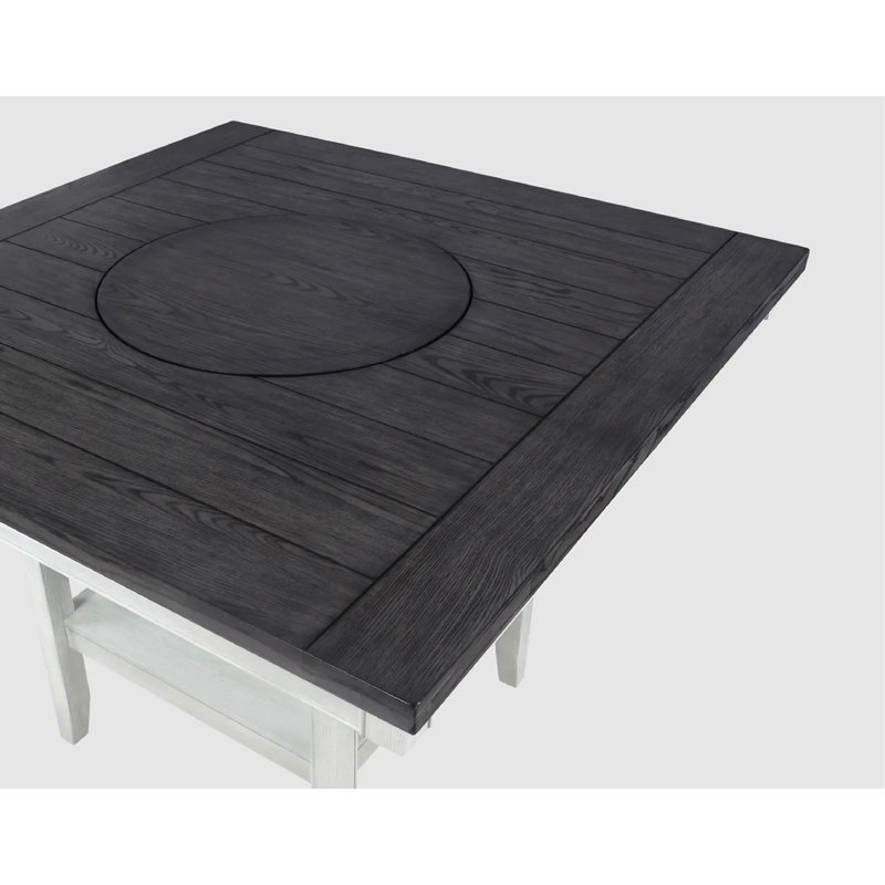 Table de salle à manger Transitional, Grey, Off White