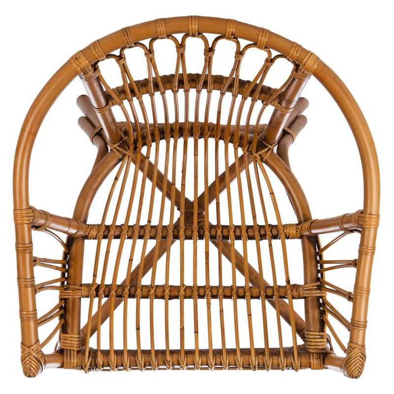 Fauteuil d'appoint en rotin Shivangi, Miel brun délavé