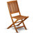 5 Piece Patio Dining Set Includes an Oval Outdoor Acacia Wood Table and 4 Folding Side Chairs, 36x78 Inch, Natural Oil-236477848