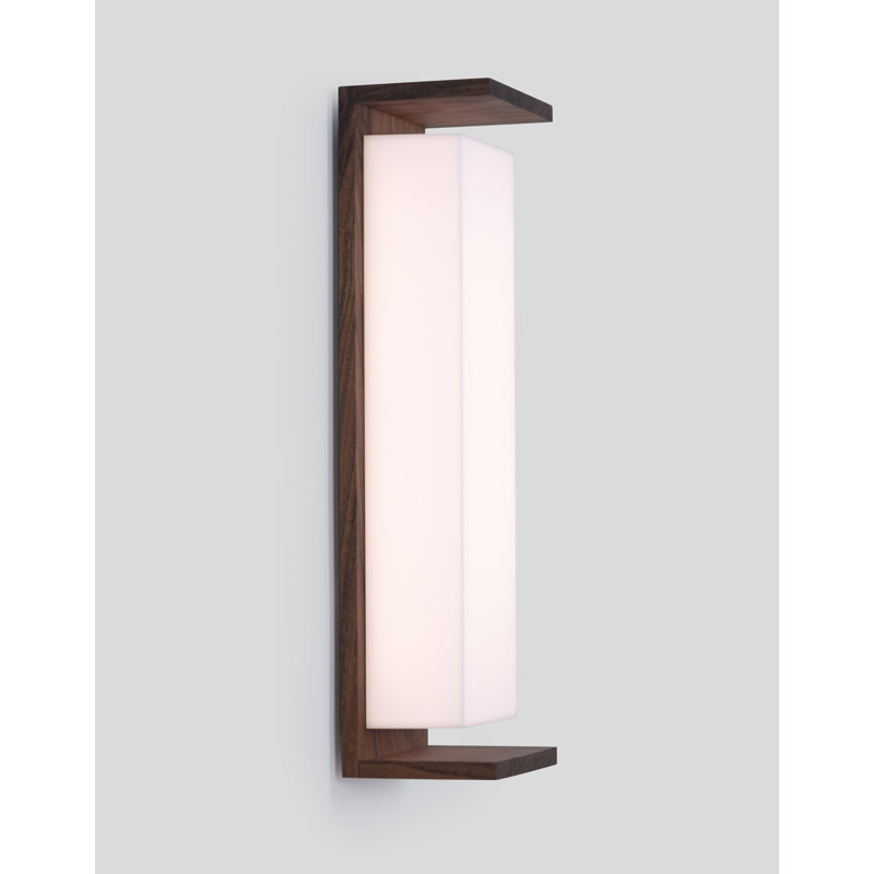 Ora 1 - Light LED Flush Mounted Sconce, Dark Stained Walnut, 2700K