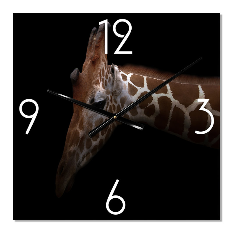 Portrait d'une girafe IV - Horloge murale de ferme, Très grand