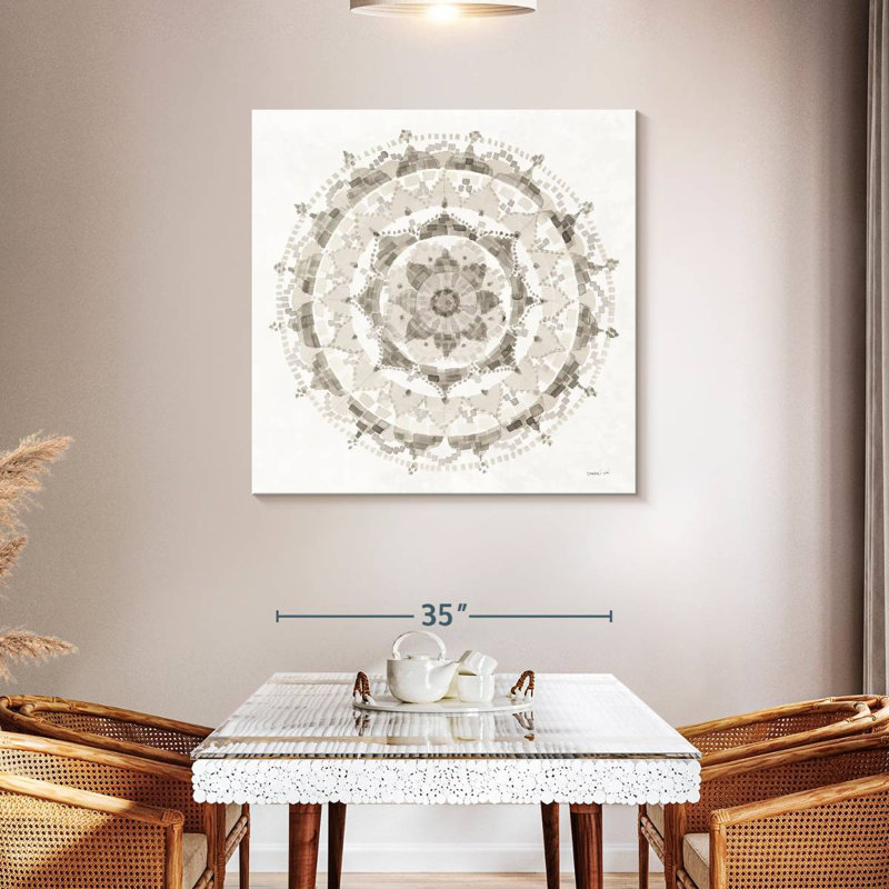 Kerner Neutral Mandala, 39" H x 39" W