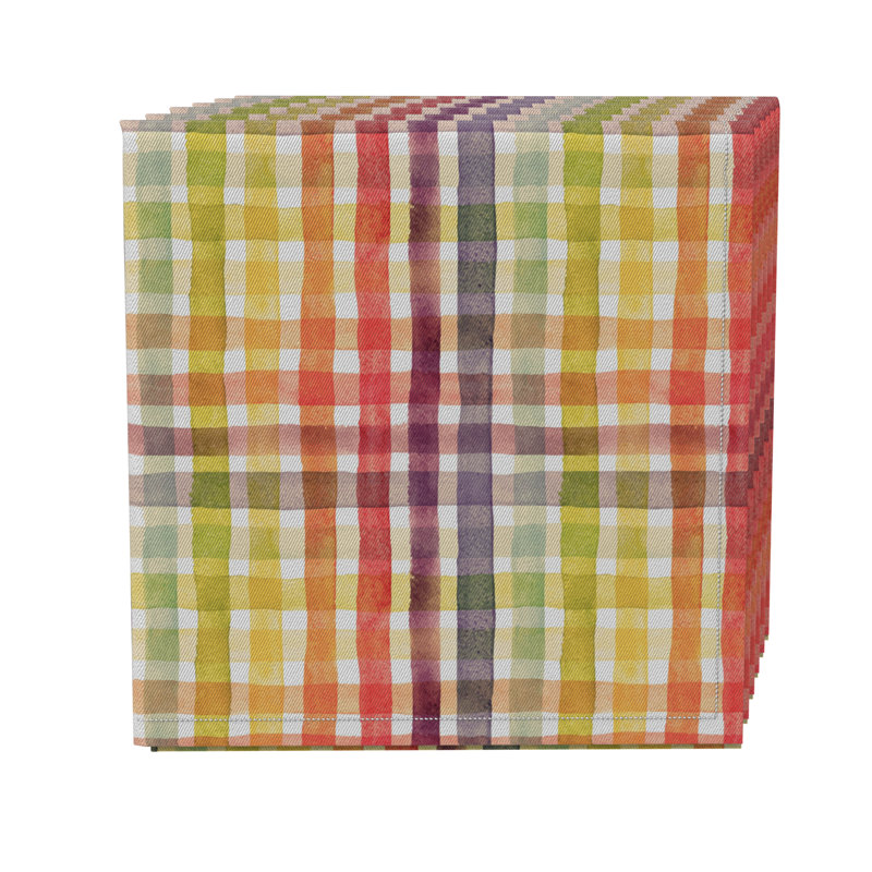 Rectangular Striped Cotton Twill Tablecloth