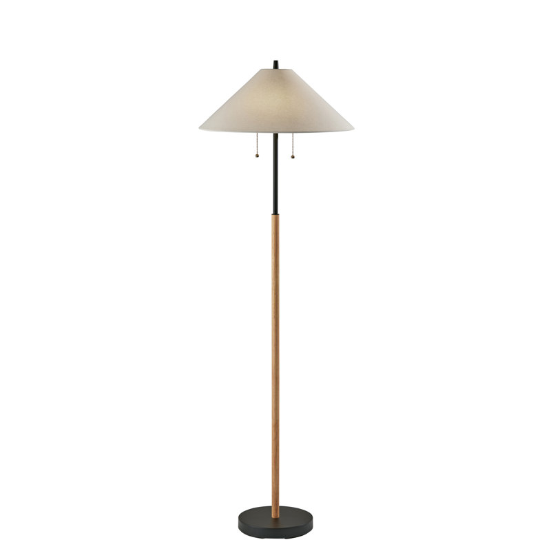 Florina 62'' Traditional Floor Lamp, Gold, Ivory