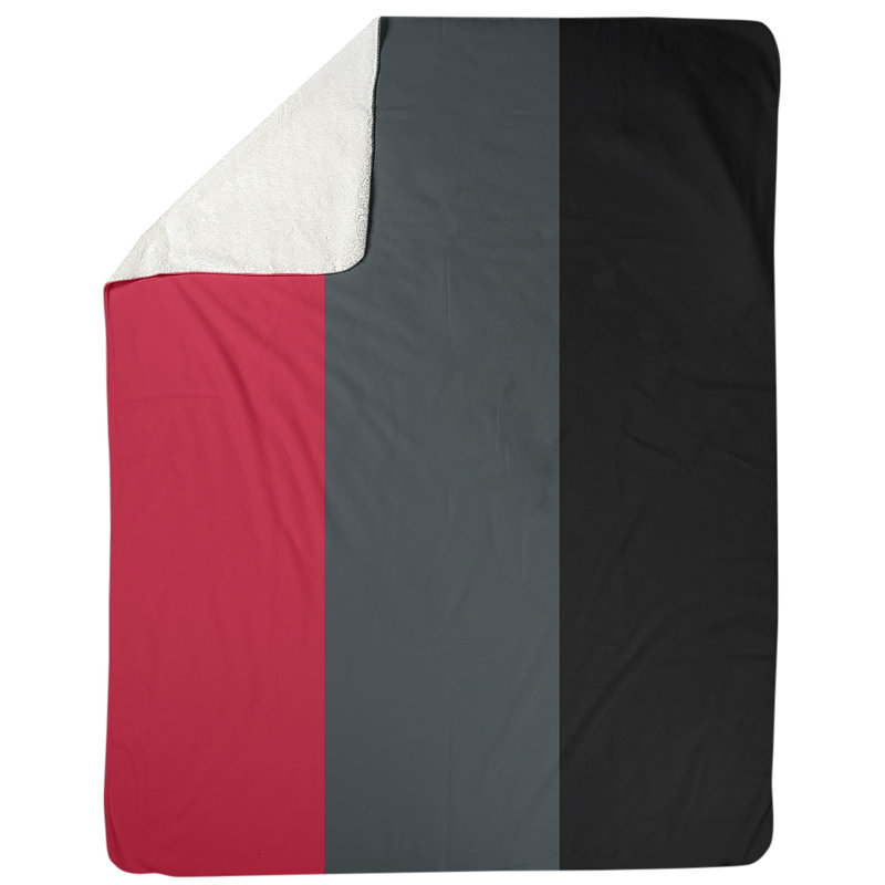 Jeté de hockey las vegas, 50 po x 60 po, Rouge / gris acier / noir, Molleton corail
